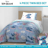 Jay Franco Disney Lilo and Stitch Twin Size Comforter Set - 4 Piece Bedding Includes Sheet Set, Pillow Covers & Bonus Duffle Bag - Super Soft Kids Bedding Jay Franco