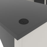 BESTAR Connexion U-Shaped Workstation with Two Oversized Pedestals, Slate/Sandstone Bestar