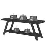 LVB Black Bench, Modern Storage Bench for Bedroom, Wood Metal Entryway Bench for Hallway Dining Living Room, Famrhouse Shoe Rack Indoor Accent Seating Bench for Foyer Entrance, Black Oak, 47 Inch Long LVB