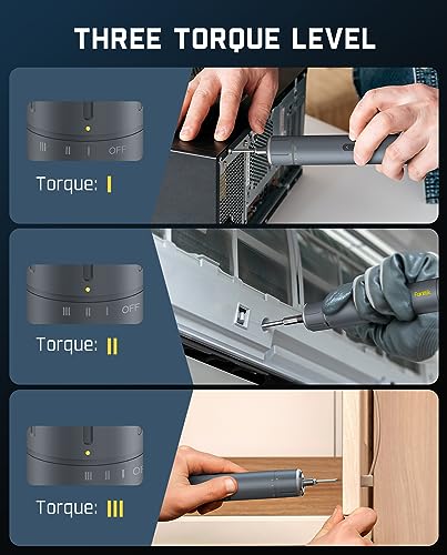 Fanttik S1 Pro 3.7V Electric Screwdriver, Cordless Screwdriver, 16 S2 Metal Bits, 3 Torque Settings, Max 6 N.m, 2000mAh Battery, LED Light, 1/4''Hex, Idea Tool for Furniture/Desktop Computer - WoodArtSupply