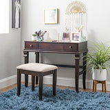 Linon Angela Walnut Vanity Set,30" x 36" x 18" Linon