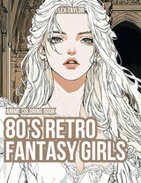 Anime Coloring Book: 80's Retro Fantasy Girls (Anime Coloring Books) WoodArtSupply