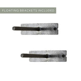 Modern Timber Craft Reclaimed Wood Fireplace Mantel Shelf | Solid Rustic American Barnwood with Floating Shelf Brackets | 2.75" Thickness | 60" L x 7" D, Oiled Modern Timber Craft