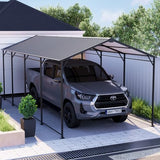 COSIEST 10x20ft Heavy Duty Carport, Anti-Snow/Rust Steel Frame & Roof Car Canopy for SUV Truck RV Parking, All-Weather Outdoor Storage Building Car Ports Shed for Home, Commercial, Farm COSIEST