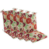 Makimoo Set of 4 Outdoor Dining Chair Cushions, Comfort Patio Seating Cushions, 44 x21x4.5 inch, Single Welt and Zipper, Blooming Fiesta Makimoo
