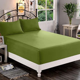 Elegant Comfort 1500 Premium Quality Fitted Sheet Ultra Soft 18-24 Inch Extra Deep Pocket - Single Fitted Sheet for High Mattress - Wrinkle Free with Smart Storage Pockets, Full, Sage-Green Elegant Comfort
