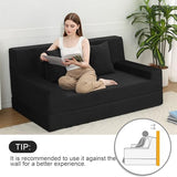 MeMoreCool Boneless Folding Sofa Bed Queen – Corduroy Convertible Futon Couch, 2-in-1 Floor Sleeper with Foam Support, Detachable Pillow & Washable Cover for Living Room, Guest Room, Apartment MeMoreCool