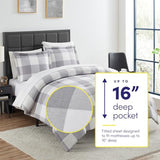 Twin Comforter Set with Sheets - 5-Piece Bedding Collection - 1 Comforter, 1 Fitted Sheet, 1 Flat, 2 Pillowcases - Deep Pocket - Soft & Premium Quality - Ideal for All Seasons, Checkered Box Sweet Home Collection