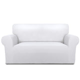 PureFit Super Stretch Sofa Slipcover – Spandex Non Slip Soft Couch Sofa Cover, Washable Furniture Protector with Non Skid Foam and Elastic Bottom for Kids, Pets （Loveseat, White PureFit