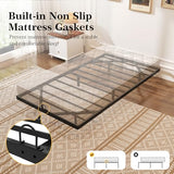 Awesofurni Floating Bed Frame Twin Size, Twin Bed Frame with Smart LED Lights, Heavy Duty Modern Metal Platform Bed No Box Spring Needed - Easy Assembly and Noise Free Awesofurni
