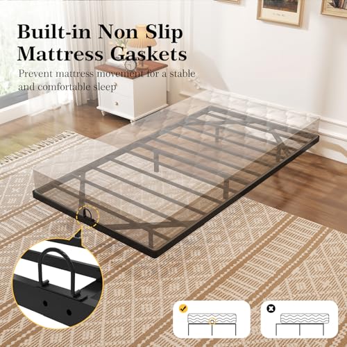 Awesofurni Floating Bed Frame Twin XL Size, Twin XL Bed Frame with Smart LED Lights, Heavy Duty Modern Metal Platform Bed No Box Spring Needed - Easy Assembly and Noise Free Awesofurni