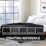 Cathay Home Hotel Luxury Wrinkle & Fade Resistant Double Brushed Ultra Soft Microfiber 1-Piece Single Flat Sheet - Black, Queen (90" x 102") Cathay Home
