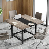 Tribesigns Square Dining Table for 4 People, Farmhouse 39.4"x 39.4"x29.5 “ inches Wooden Kitchen Table, Farmhouse 2 Person Dinning Table for Dinning Room &Small Space Tribesigns