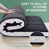 LILYPELLE Twin Size Futon Mattress - Extra Thick Japanese Floor Mattress, Foldable Roll Up Mattress Sleeping Tatami Mat Floor Lounger Guest Bed, Easy to Store and Portable for Camping LILYPELLE