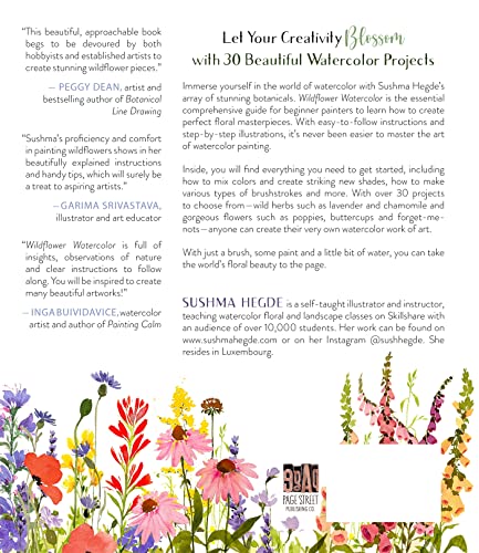 Wildflower Watercolor: The Beginner’s Guide to Painting Beautiful Florals WoodArtSupply