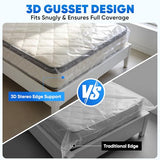 TICONN 2PK Plastic Mattress Bag for Moving Storage, Waterproof Mattress Protector Cover, Heavy-Duty Mattress Moving Supplies (1.5 mil, Full) TICONN