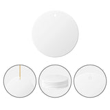 ACRIMAX 20 PCS Sublimation Ceramic Ornament Bulk White 3 Inch Round Blank Hanging Ornament with Gold String for Crafting DIY Personalized Home Decor Bulk ACRIMAX