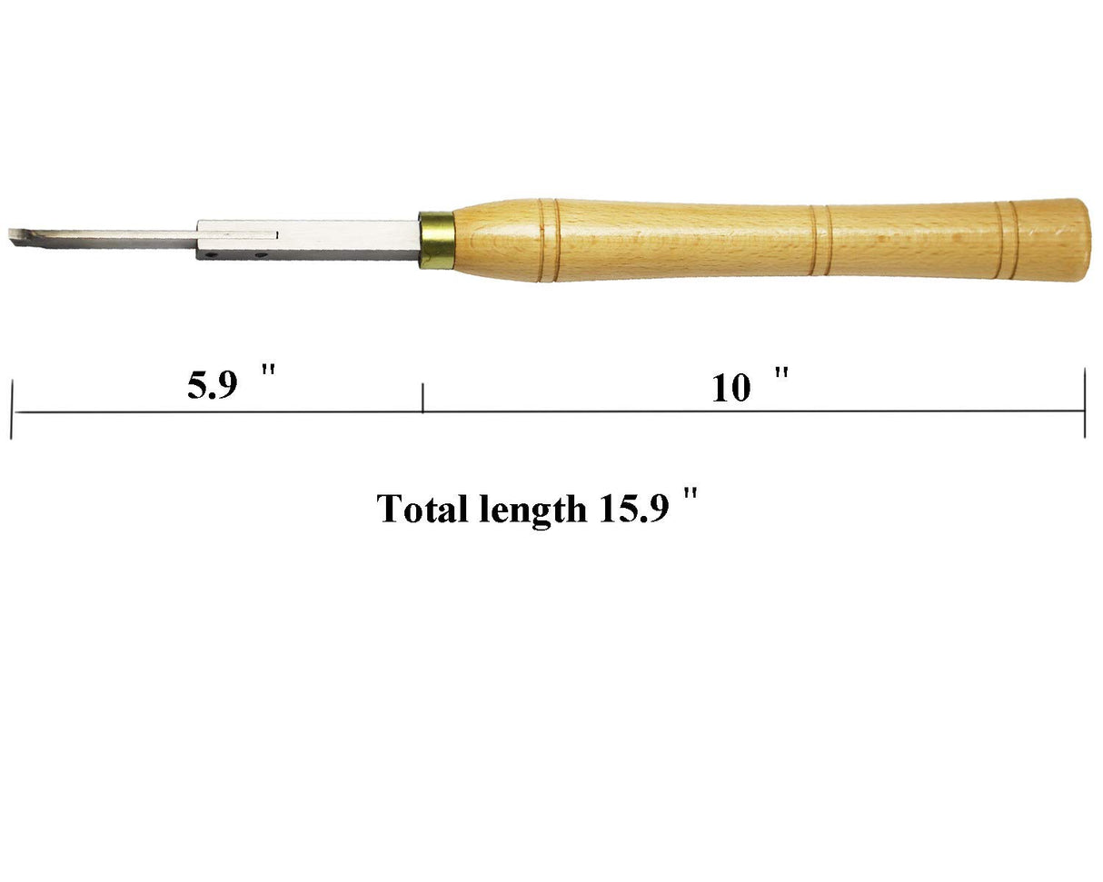 Parting Woodturning Tool Wood Lathe Carbide Tipped Grooving Tool with Carbide Insert, 16 inch Length Dirtech