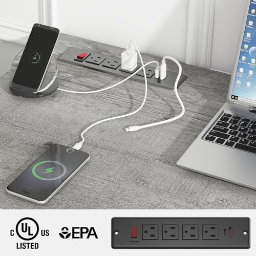 Farmhouse 47" Executive Desk, Computer Desk with Drawers and Storage Cabinet, Workstation Computer Table for Study and Home Office. Vabches