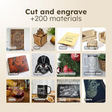 AtomStack Atelier - 12 Watt Diode Galvo Engraving and Cutting - Ultrafast 4000mm/s - Camera - Portable and Mini Laser Engraver and Laser Cutter - Personalise Wood, Paper, Leather, Cardboard and More ATOMSTACK