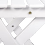 Outsunny 3 Piece Bistro Set, Wood Folding Outdoor Furniture with Table & Chairs for Backyard & Balcony, Square, White Outsunny