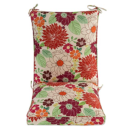 Makimoo Set of 4 Outdoor Dining Chair Cushions, Comfort Patio Seating Cushions, 44 x21x4.5 inch, Single Welt and Zipper, Blooming Fiesta Makimoo