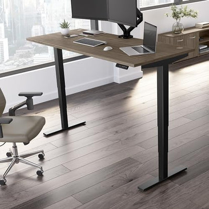 Bush Business Furniture Move 40 Electric Height Adjustable Desk with Black Base, Ergonomic Sit-Stand Computer Table for Home and Professional Office, - WoodArtSupply