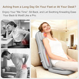 Rainwolf Shiatsu Neck and Back Massage Cushion with Heat - 4D Deep Tissue Kneading Full-Back Massager for Relief Stress, Adjustable Intensity & Height, for Office Chair & Home Rainwolf