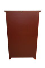 DutchCrafters 34" Solid Pine Wood Soft Close Tilt Out Trash Can Recycle Bin with Drawer, 9 Gallon/36 Quart - Amish Made in USA (Cranberry Red) DutchCrafters