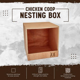 Rugged Range Products Studio 12 x 12 x 12 Inch Flat Wooden Single Compartment Chicken Coop Interior Poultry Bird Egg Animal Nesting Box Roosting Cubby Rugged Ranch