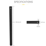 GETINLIGHT Ceiling Fan Extension Downrod, 36-Inch, Diameter 0.73'', Bronze, DR-070-36-BZ GETINLIGHT