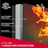 SentrySafe Fireproof and Waterproof Shelf Safe, Large Home or Office Safe with Dial Combination Lock and Override Key, 0.81 Cubic Feet, FPW082KSB SentrySafe