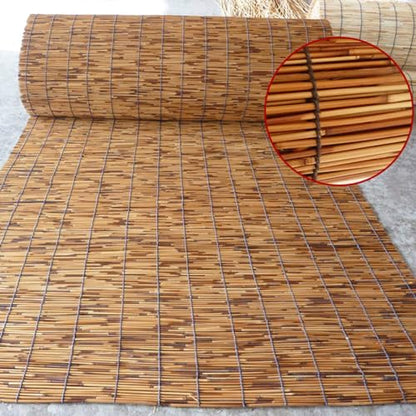 Bamboo Roll-Up Shades for Outdoor Privacy – Cordless Blackout Blinds 24" to 77" Wide - WoodArtSupply