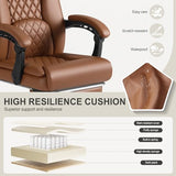 Homall Executive Home Office Chair with Lumbar Support,400lbs Adjustable Ergonomic High Back Office Chair Reclining Managerial Chair for Home Office (Brown) Homall