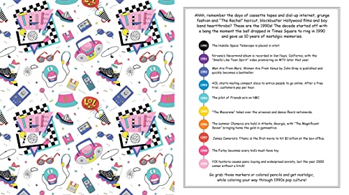 The Best of the '90s Coloring Book: Color your way through 1990s art & pop culture (Color Through the Decades, 2) WoodArtSupply