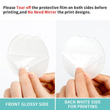 PYD Life 10 Pack Sublimation Ornaments Blanks Acrylic Floral 3.2" for Personalized Christmas Tree Home Decor Bulk PYD Life