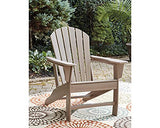 Signature Design by Ashley Sundown Treasure Outdoor Patio HDPE Adirondack Chair, Light Brown Signature Design by Ashley