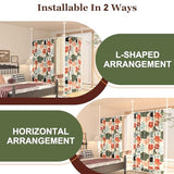 Goovilla Room Divider for Room Separation, Tension Curtain Rods No Drilling, 4-10ft(H) 28-114inch(W) Adjustable Temporary Privacy Wall Divider, Heavy Duty Freestanding Space Partition Separator, White Goovilla