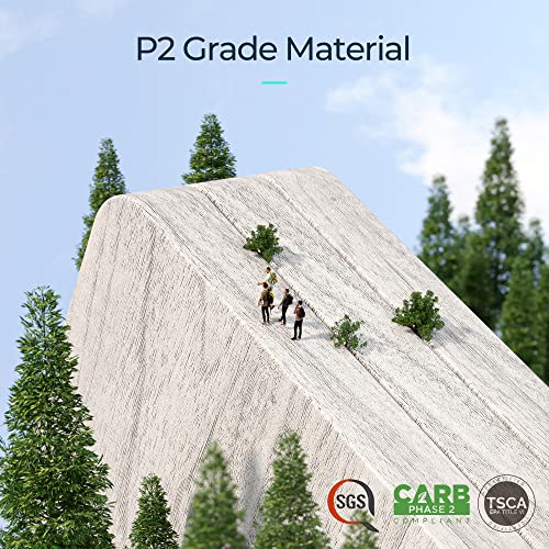 LINSY HOME 5-Tier Adjustable Bookcase in White Oak - Stylish & Durable Storage Solution LINSY HOME