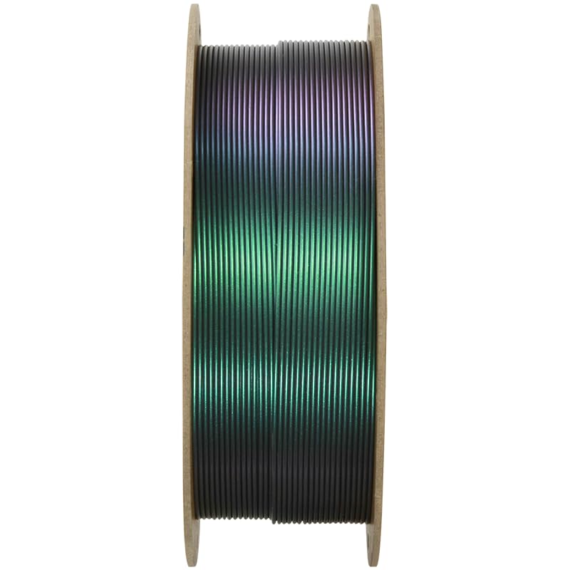 Polymaker Color Changeable Starlight Purple-Green PLA 3D Printer Filament 1.75mm, Different Color by Light, Barely Visible Layer Lines - Starlight Comet 1.75 PLA Metallic 1kg - WoodArtSupply