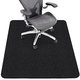 Sycoodeal Office Chair Mat for Hardwood Floor,Office Computer Gaming Chair Mat for Tile Floor,Large Floor Protector Rug,Anti-Slip,Easy to Clean,Pure Black(48"x36") Sycoodeal