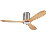 52” Ceiling Fan with Light with 6 Speed Remote/APP Control, Solid Wood Fan Blade, 3CCT Dimmable LED, Noiseless, Bedroom, Hallway Recessed Ceiling Fan dearnow