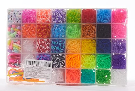 UUEMB 3000+ Rubber Band Bracelet Kit, Colorful Loom Bracelet Making Kit with Storage Box, DIY Art Craft Set with Charms Beads for Beginners Birthday Christmas Parties Gift UUEMB