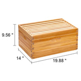 Honey Lake 8 Frame Bee Hive Starter Kit and Beekeeping Supplies, Beeswax Coated Bee Hives Boxes Starter Kit with Beehive Tool Kit Includes Bee Smoker Beekeeper Hat Honey Lake