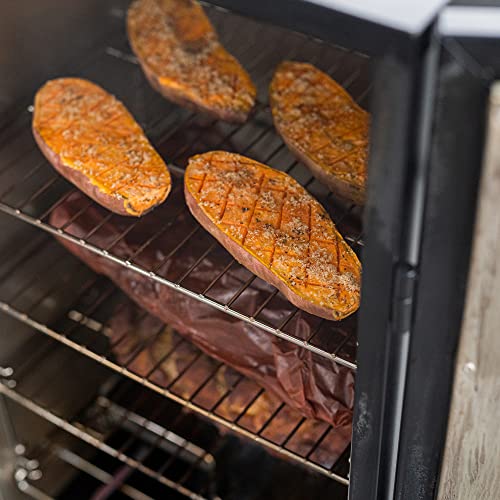 Masterbuilt® 30-inch Electric Vertical BBQ Smoker with Analog Temperature Control, Chrome Smoking Racks and 535 Cooking Square Inches in Black, Model MB20070210 Masterbuilt