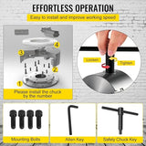 K72-100 4" Reversible Jaw Independent Chuck Lathe Scroll Chuck Lathe machine Tools Wood Turning Cast Iron AIKYKFL