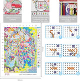 Meecaa Cross Stitch Kits 14 Count Stamped, Tree Bird Animal Building Fox Seasons Embroidery Kit with Accessories Pre Printed (Four Seasons)