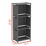 RIIPOO Versatile 3-Cube Storage Organizer Shelves for Bedroom Closet, Space-Saving 4-Layer Bookshelf | Compact Bookcase Unit Ideal for Small Spaces RIIPOO