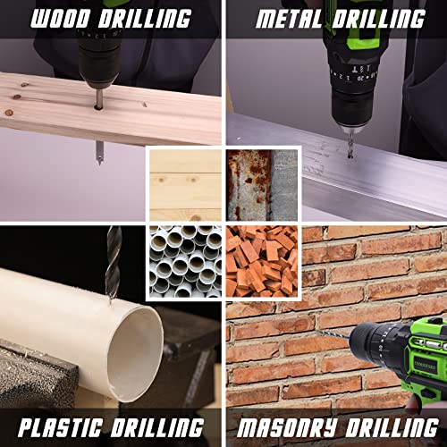 COMOWARE Drill Bit Set, 246 Pcs for Cordless Drill, Drill Driver Bit Set for Wood, Metal, Masonry, Cement and Screwdriver Bits Set Combo Kit COMOWARE