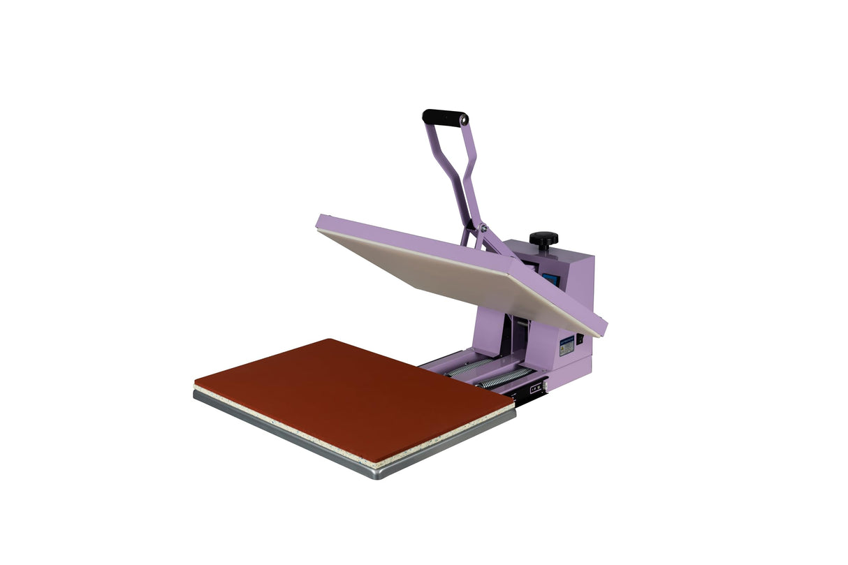 16x24 Manual Heat Press Machine with Slide-Out Base (Commercial-Grade T-Shirt Press) Away for T-Shirt Printing DIY Business Use,Purple UXENAFANA